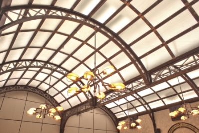 Arlington Club Steel Truss Ceiling