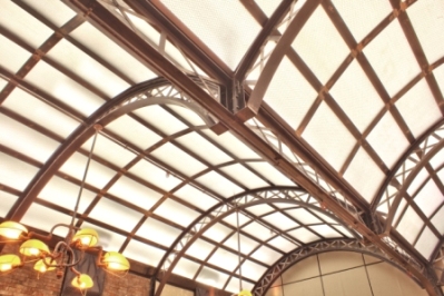 Arlington Club Steel Truss Ceiling