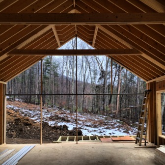 Hudson Woods Truss Roof in Progress